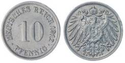 Германия - 10 пфенингов 1912 год (иностранные монеты)
