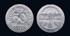 Германия 50 пфеннигов 1920 год (иностранные монеты)