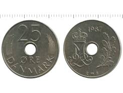 Дания 25 эре 1988 год (иностранные монеты)