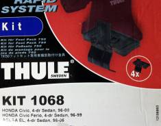 Крепёжный комплект для багажника Thule 1068 Honda Civic, 4-dr sedan, 96-00, Honda Civic Ferio, 4-dr sedan, 96-99, Acura EL, 4-dr sedan, 96-05