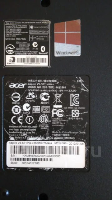 Acer Aspire V5. WiFi: 1, Bluetooth: 1 ����