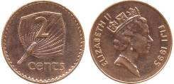 Фиджи 2 цента 1973 год (иностранные монеты)