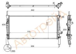 Радиатор FORD TRANSIT 2.2TD/2.3/2.4TD 2006- W A/C