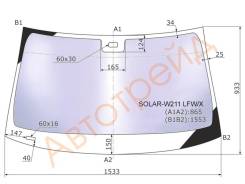 Стекло лобовое в клей MERCEDES-BENZ E-CLASS W211 02-09 4/5D XYG SOLAR-W211 LFW/X