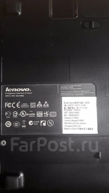 Lenovo IdeaPad Y550p. ��� 512 ��, WiFi: 1, Bluetooth: 1 ����