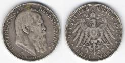 Юбилейные 3 марки 1911, Бавария, Германская империя