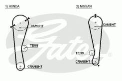 Ремень ГРМ. Nissan Bluebird, T12, T72, U11 Nissan Silvia, S12 Nissan Stanza, T11 Nissan Prairie, M10 Honda Accord Honda Quintet Двигатели: CA16S, CA18...