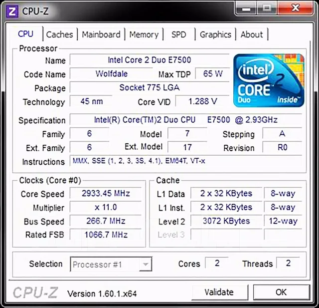 Intel Core 2 Duo E7500 ����