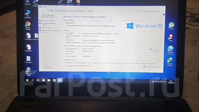Acer Aspire E15. 15.6", 1,8����, ��� 4 ��, ���� 500���, WiFi: 1, Bluetooth: 1, ����������� �� 7��. ����