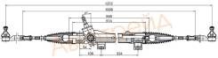 Рейка рулевая Toyota Corolla 02- (электрическая) шток D=14 LHD SAT ST-45510-02070