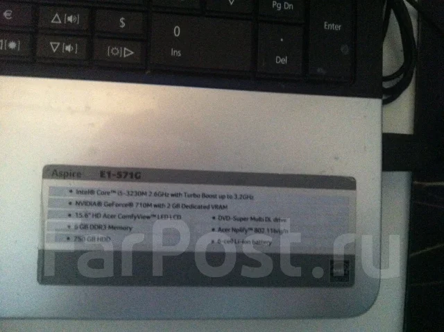 Acer Aspire E1-571G-53236G75Mnks. 15.6", ��� 6 ��, WiFi: 1, Bluetooth: 1 ����