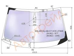 Стекло лобовое в клей AUDI A6(C7) SED/WGN 2012- XYG SOLAR-AU-A6-C7-VCS LFW/X