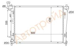 Радиатор HYUNDAI I30/ELANTRA 1.4/1.6/2.0 07-/KIA CEED 07- SAT SG-HY0003-07