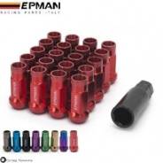 Гайки колесные Epman стальные, красные, 1.25