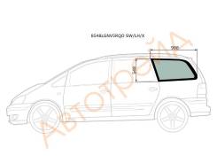 Стекло кузова (собачник) заднее левое VOLKSWAGEN GALAXY/SHARAN/ALHAMB 5D WAGON 1995- XYG 8548LGNV5RQO SW/LH/X