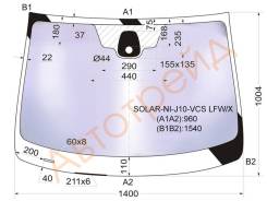 Стекло лобовое в клей NISSAN DUALIS/QASHQAI 2006-