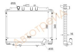 Радиатор MITSUBISHI DELICA L300 4D56 89-99 DIESEL/HYUNDAI H100/PORTER/GRACE 94-