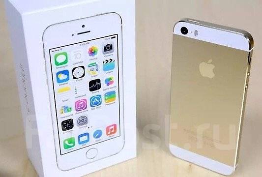 Apple iPhone 5S Gold (16Gb), LTE/РСТ в Отличном состоянии! Как Новый,  моноблок, желтый, золотой, б/у, в наличии. Цена: 16 000₽ во Владивостоке