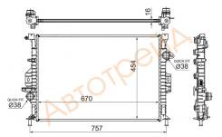 Радиатор FORD C-MAX 10-/FORD FOCUS III 1,6T/FORD GALAXY 06-/FORD KUGA 08-/FORD MONDEO IV 07- SAT SG-FD0003