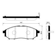 Колодка тормозная дисковая. Nissan: Navara, Fairlady Z, Infiniti M Hybrid, Infiniti FX45/35, Infiniti G35/37/25 Sedan, Cedric, Qashqai+2, Infiniti FX3...