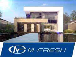 M-fresh Plaza! (Готовый проект современного дома с плоской кровлей! ). 300-400 кв. м., 2 этажа, 5 комнат, кирпич