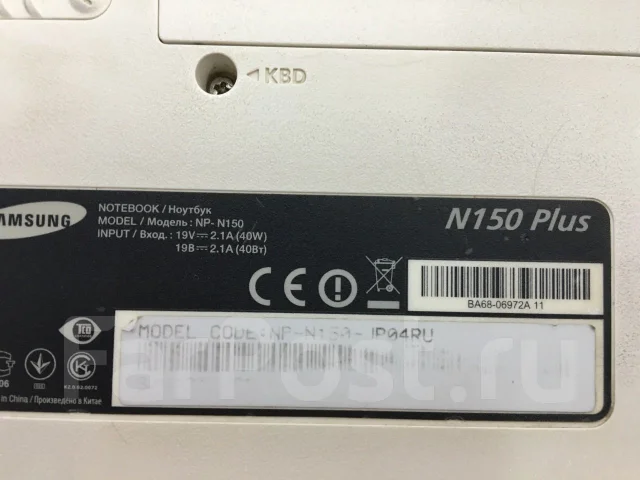 Samsung N150 Plus. 11.6", 1 660����, ��� 1024 ��, ���� 250���, WiFi: 1, Bluetooth: 1, ����������� �� 3��. ����