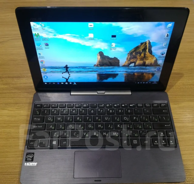 Asus Transformer Book T100TA. 10.1", 1,4����, ��� 2048 ��, ���� 64���, WiFi: 1, Bluetooth: 1, ����������� �� 10��. ����