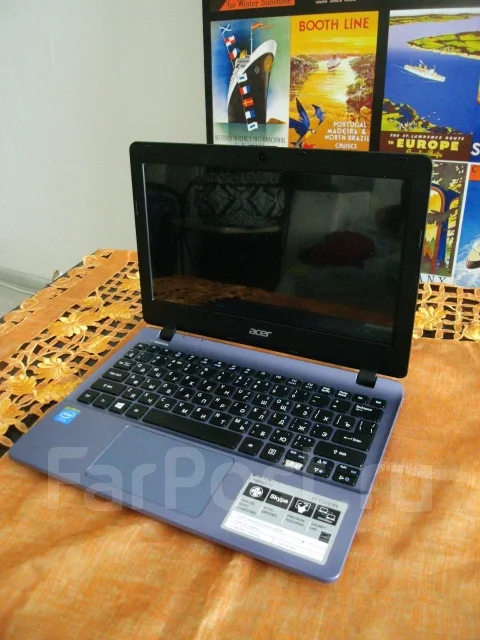 Acer Aspire E3-112. 11.6", 2,2����, ��� 2048 ��, ���� 282���, WiFi: 1, Bluetooth: 1, ����������� �� 6��. ����