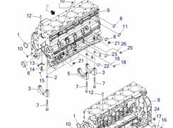 Блок цилиндров. Komatsu