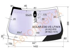 Стекло лобовое в клей BMW 3-SERIES E90/E91 05- 4/5D XYG SOLAR-E90-VS LFW/X
