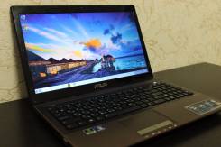 Asus K53S. 15.6", 2,5 ГГц, ОЗУ 4096 Мб, диск 320 Гб, WiFi, Bluetooth, аккумулятор на 3 ч.