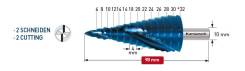 Сверло ступенчатое Karnasch 6-30 мм с покрытием Blue Dur
