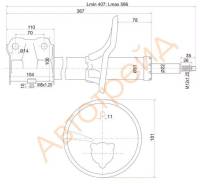 Стойка передняя MITSUBISHI LANCER 03- LH=RH SAT ST-MN101957