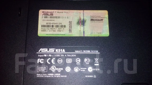 Asus K51AE. 15.6", 2,2����, ��� 4 ��, ���� 250���, WiFi: 1, Bluetooth: 1, ����������� �� 2��. ����