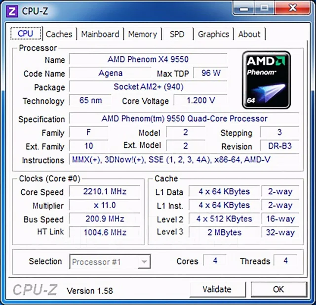 AMD Phenom X4 9550 ����