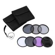 Комплект Фильтров UV + CPL + Поляризационный FLD + ND. Для Nikon Canon Sony, диаметр 55 мм