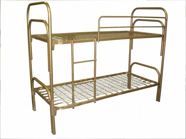 Кровать металлическая двухъярусная для казарм, кровати для больниц ...