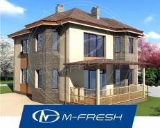 M-fresh maЭstro-зеркальный (Проект дома с 5 комнатами! Вам нравится? ). 200-300 кв. м., 2 этажа, 5 комнат, бетон