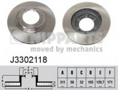 Диск тормозной. Mazda Chante Toyota Land Cruiser, FZJ80, HDJ80, HDJ81, HZJ80, HZJ81 Двигатели: 1HZ, 1HDT, 1FZFE, 1HDFT, 1FZF