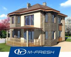 M-fresh maЭstro (Свежий проект дома с эркерами! Посмотрите сейчас! ). 200-300 кв. м., 2 этажа, 5 комнат, бетон