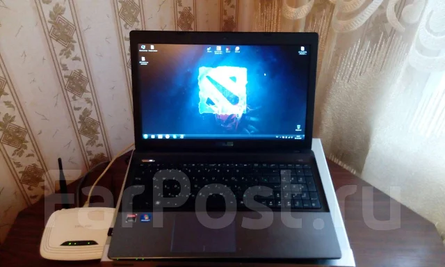 Asus K55DR. 15.6", 1,9����, ��� 6 ��, ���� 750���, WiFi: 1, Bluetooth: 1, ����������� �� 3��. ����