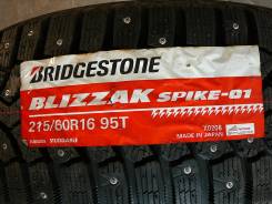 Bridgestone Blizzak Spike-01. Зимние, шипованные, без износа, 4 шт