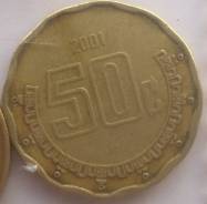 Монета 50 сентаво 2001 года - Мексика