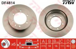 Диск тормозной. Nissan Patrol, Y60, Y61 Nissan Safari, VRGY60, VRGY61, VRY60, WGY60, WGY61, WRGY60, WRGY61, WRY60, WYY60, WYY61, Y61 Nissan Kix Двигат...