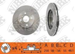 Диск тормозной. Toyota: Corolla, Corolla Levin, Sprinter Trueno, Sprinter, Sprinter Marino, Corolla Ceres, Sprinter Carib Двигатели: 7AFE, 4AFE, 2CE