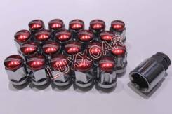 Стальные гайки с секреткой MAX Guard 12*1.25 20шт Красные. Chevrolet Niva