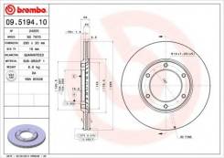 Диск тормозной. Nissan Patrol, 160, Y60 Nissan Safari, BRG161, FG161, FGY60, R160, R161, RG160, RG161, VRGY60, VRY60, WGY60, WRGY60, WRY60, WYY60 Двиг...