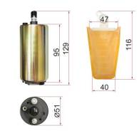 Топливный насос 12V, 3BAR, 90L/H, V=1500-2000 SAT STFP07