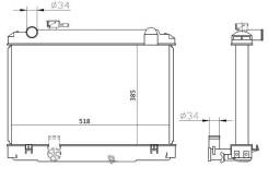Радиатор TOYOTA DYNA LY101 3L/5L 97-