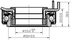 Выжимной подшипник Toyota 2E, 3E, 4E, 5E, 3A, 4A, 1SZ, 2SZ, 4ZZ, 1KR NACHI 50SCRN31P4